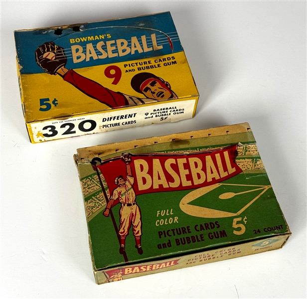 1954 and 1955 Bowman Baseball 5-Cent Display Boxes - Undated (2)