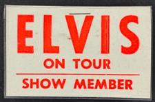 1971 "ELVIS ON TOUR" Backstage Pass - Orange Variation