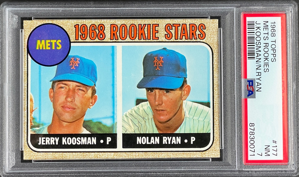 1968 Topps #177 Nolan Ryan Rookie Card - PSA NM 7
