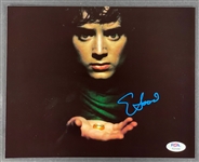 Elijah Wood Signed 8x10 Photo as Frodo Baggins Holding The Ring of Power - <em>Lord of the Rings</em>