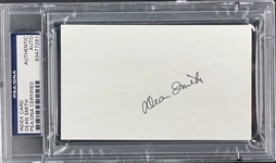 Dean Smith Signed Index Card - Legendary North Carolina Basketball Coach - Encapsulated by PSA/DNA