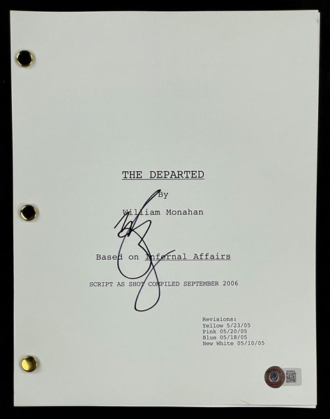 Mark Wahlberg Signed Copy of the Script for <em>The Departed</em> (Beckett)