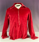 1960s Elvis Presley Owned Red Velour Pullover Shirt "Custom Tailored for Elvis Presley" 