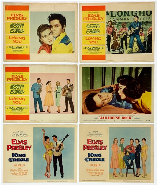 1950s-60s Elvis Presley Lobby Card Collection of 11 Incl. <em>Jailhouse Rock</em>, <em>Loving You</em> and <em>King Creole</em>