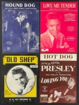 1950s and 1960s Elvis Presley Sheet Music Collection of 28 Different