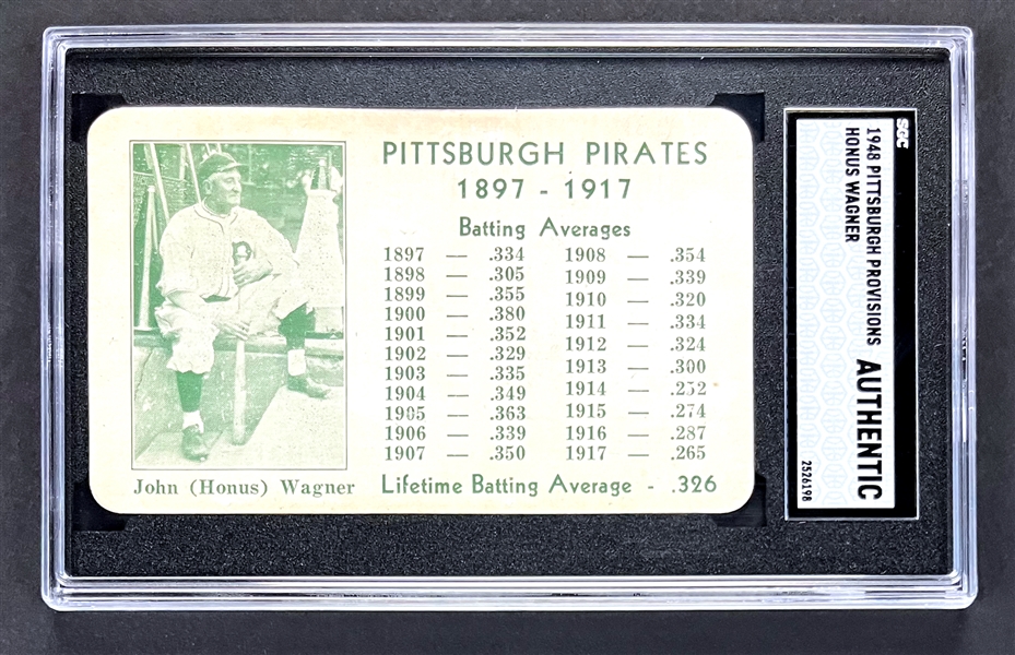 1948 Pittsburgh Provisions Honus Wagner 