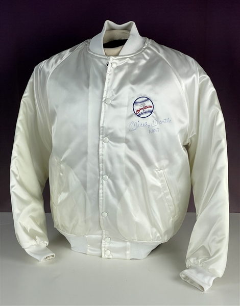 Mickey Mantle #7 Signed "Mickey Mantle Fantasy Camp" Satin Baseball Jacket (Beckett Authentic)