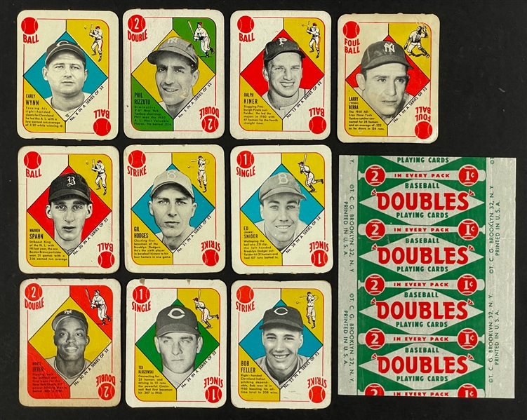 1951 Topps Red Back Complete Set (52) Plus Wrapper and #36 Zernial and #52 Holmes Variations