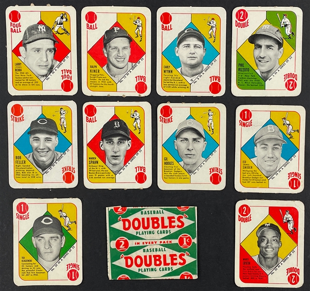 1951 Topps Red Back Complete Set (52) Plus Wrapper and #36 Zernial and #52 Holmes Variations