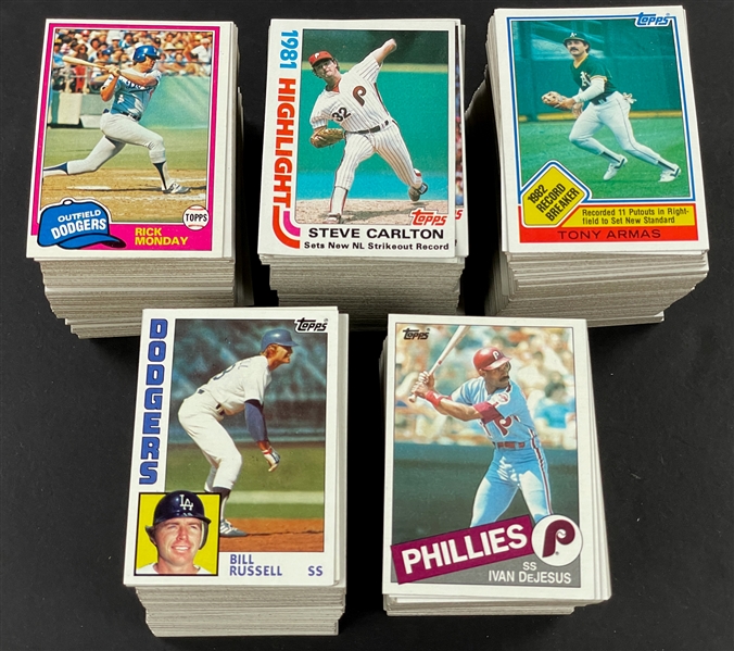 1981-1985 Topps Baseball Complete Sets (5 Sets)