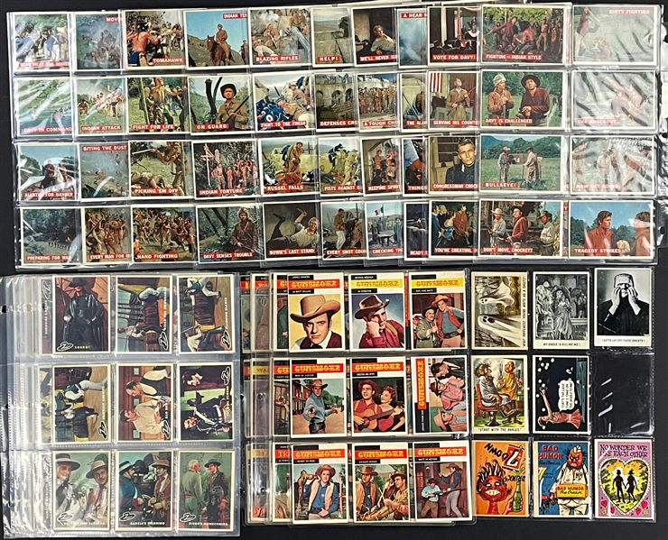 1950s - 1960s Topps and Fleer Non-Sport Varied Collection (358) Incl. Davy Crockett (Orange Back), Zorro and TV Westerns Complete Sets