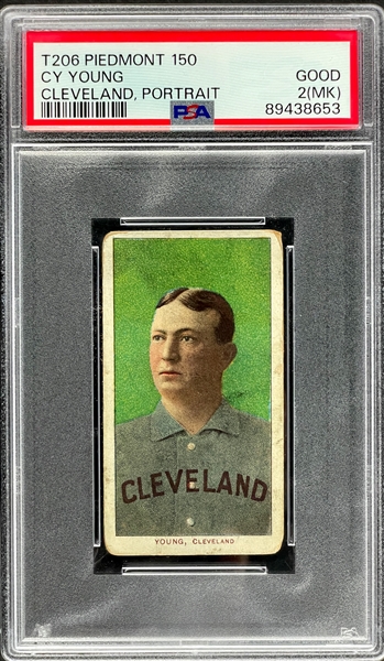 1909-11 T206 Piedmont 150 Cy Young (Portrait) - PSA GD 2(MK)