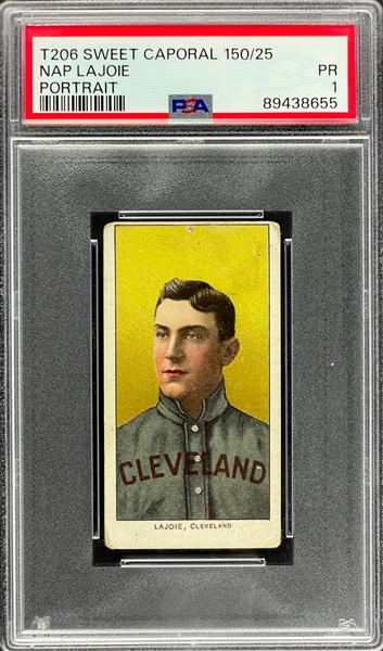 1909-11 T206 Sweet Caporal Nap Lajoie, Portrait - PSA PR 1