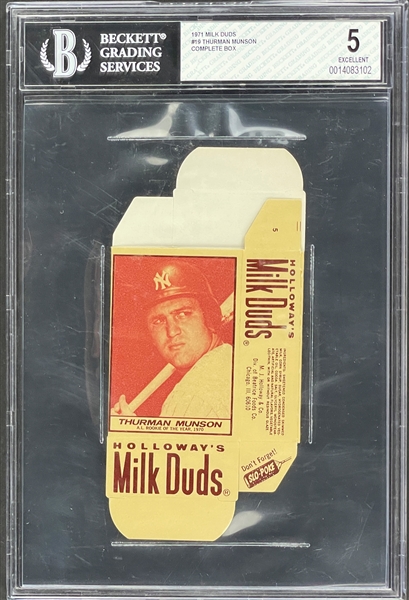 1971 Milk Duds #19 Thurman Munson - BVG EX 5
