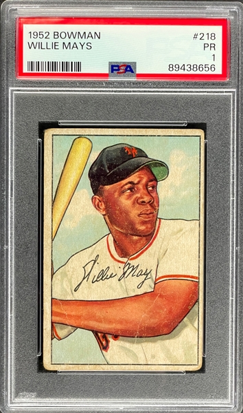 1952 Bowman #218 Willie Mays - PSA PSA PR 1