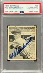 1948 Bowman #38 Red Shoendienst Signed Card - Encapsulated PSA/DNA