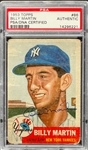 1953 Topps #86 Billy Martin Signed Card - Encapsulated PSA/DNA