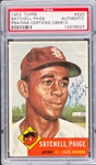 1953 Topps #220 Satchel Paige Signed Card - Encapsulated PSA/DNA