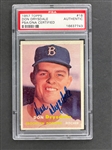 1957 Topps #18 Don Drysdale Signed Card - Encapsulated PSA/DNA