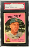 1959 Topps #325 Ken Boyer Signed Card - Encapsulated SGC Authentic