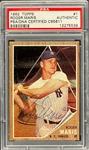 1962 Topps #1 Roger Maris Signed Card - Encapsulated PSA/DNA