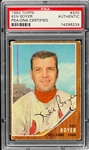 1962 Topps #370 Ken Boyer Signed Card - Encapsulated PSA/DNA