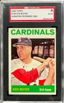 1964 Topps #160 Ken Boyer Signed Card - Encapsulated SGC Authentic