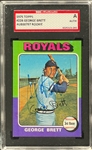 1975 Topps #228 George Brett Signed Card - Encapsulated SGC Authentic