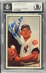 1953 Bowman #68 Allie Reynolds Signed Card - Encapsulated Beckett Authentic