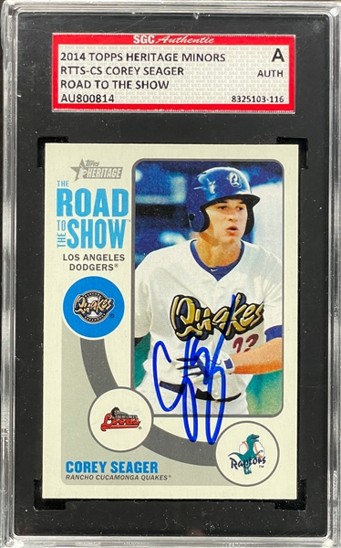 2014 Topps Heritage #RTTS-CS Clayton Kershaw Signed Card - Encapsulated SGC Authentic