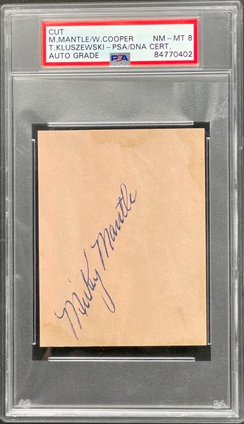 1951 Mickey Mantle Cut Signature - Encapsulated PSA/DNA