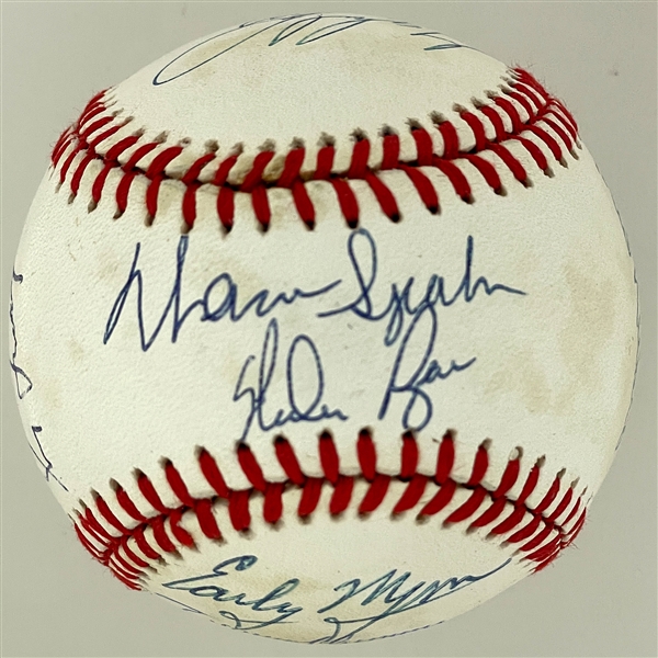 300-Game Winning Pitchers Signed Baseball with 12 Signatures Incl Ryan, Spahn and Wynn (PSA/DNA)