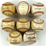1970s-1980s Team Signed Baseballs Incl. 1977 Los Angeles Dodgers (8) (Beckett Authentic)
