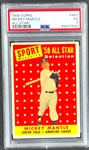 1958 Topps #487 Mickey Mantle All Star - PSA VG 3