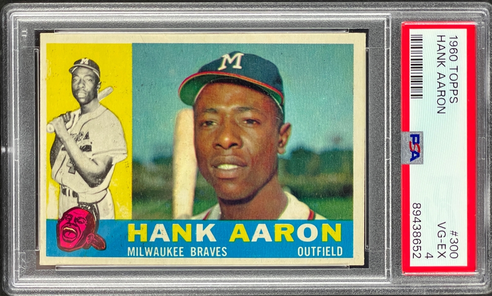 1960 Topps #300 Hank Aaron - PSA VG-EX 4