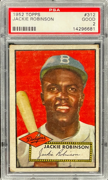 1952 Topps #312 Jackie Robinson - PSA GD 2