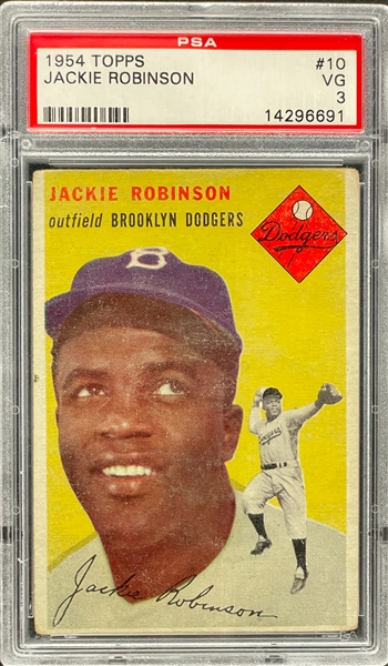 1954 Topps #10 Jackie Robinson - PSA VG 3