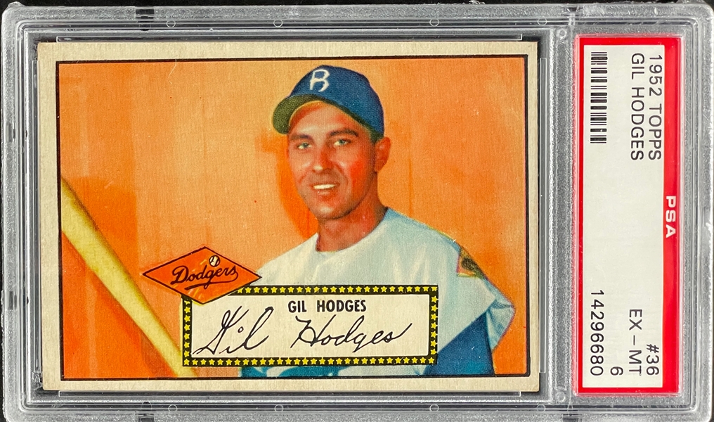 1952 Topps #36 Gil Hodges - PSA EX-MT 6