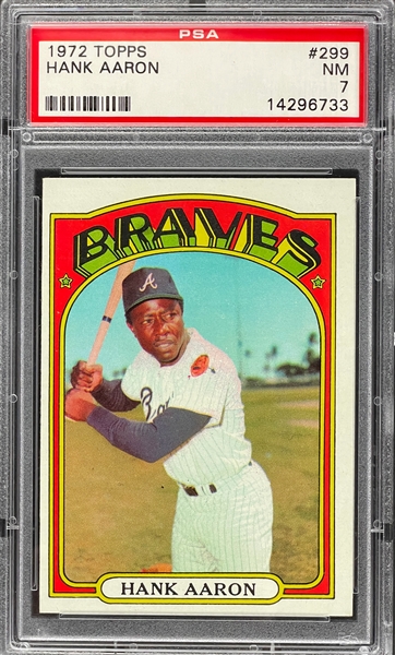 1972 Topps #299 Hank Aaron - PSA NM 7