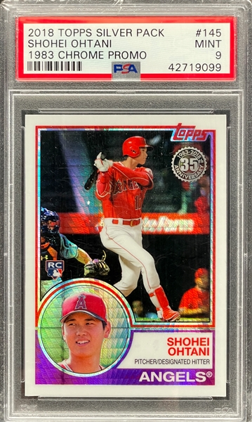 2018 Topps Silver Pack #145 Shohei Ohtani (1983 Chrome Promo) - PSA MINT 9