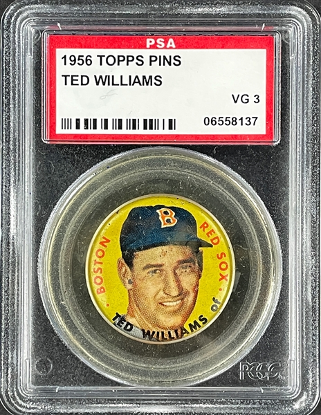 1956 Topps Pins Ted Wiliams - PSA VG 3