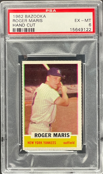 1962 Bazooka Roger Maris (Hand Cut) - PSA EX-MT 6