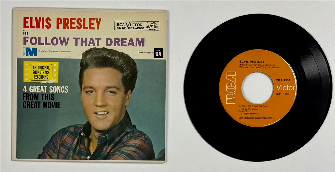 1968 Elvis Presley EP <em>Follow That Dream</em> (EPA-4368) Orange Label - MINT