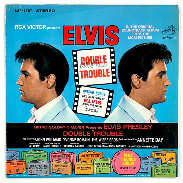 1967 Elvis Presley <em>Double Trouble</em> Stereo Soundtrack (LSP-3787) with Promotional Photo