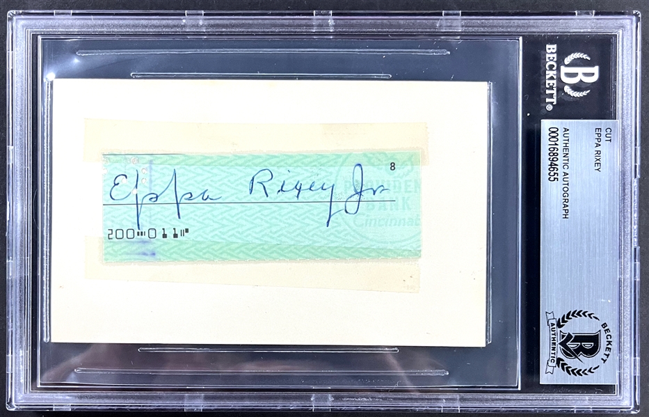 Eppa Rixey, Jr. Cut Signature (Encapsulated Beckett Authentic)