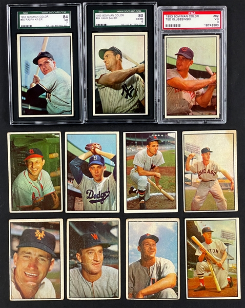 1953 Bowman Color Baseball Card Collection (44)