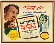1942 <em>Pride of the Yankees</em> Half Sheet Movie Poster