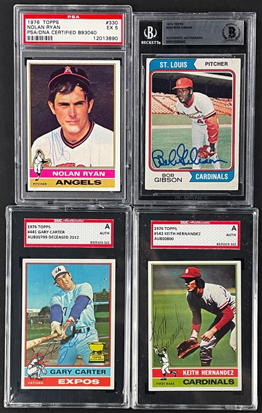 1970s Topps Signed Baseball Card Collection (334) (Beckett Authentic)