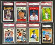 1980s - Present Signed Topps, Fleer,  Donruss Signed Baseball Card Collection (675+)