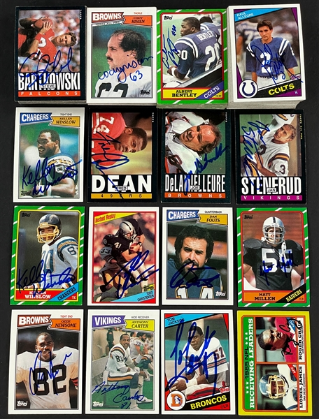 1984 - 1987 Topps Signed Football Card Collection (211)